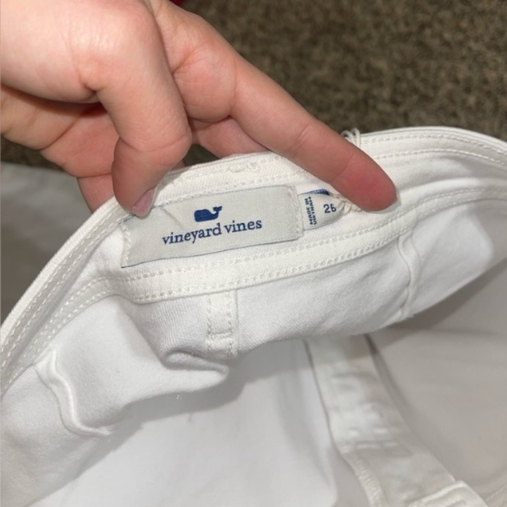 Vineyard Vines White High Rise Straight Crop Jeans – Size 26 – NWT - Picture 2 of 5